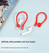 2pcs Mini Anti-Lost Ear Hooks & Protective Case for AirPods