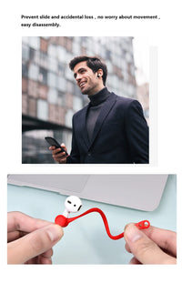 2pcs Mini Anti-Lost Ear Hooks & Protective Case for AirPods