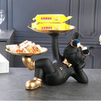 Bulldog Animal Figurines Cool Dog Statue Sculpture Living  Study Room Bedroom Decor Home Interior Decoration Accessories