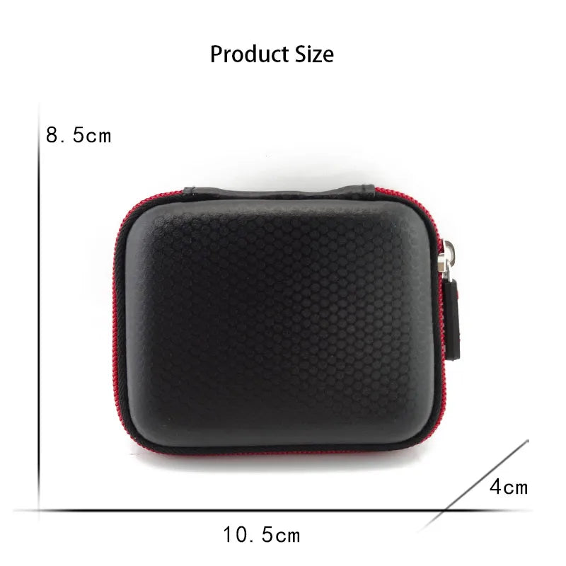 Portable Storage Case for Headphones & Earphone Cable Organizer Bag