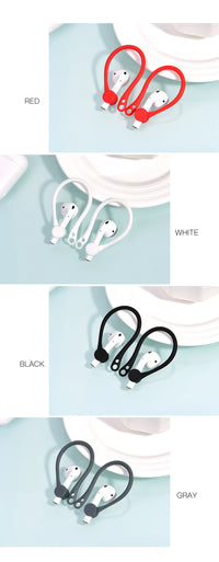 2pcs Mini Anti-Lost Ear Hooks & Protective Case for AirPods