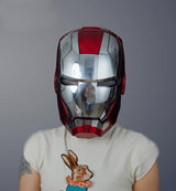 New AutoKing 1:1 Mk5 Iron Man Helmet Cosplay Voice Control Eyes with Light Model Toys for Adult Electric Wearable Christmas Gift