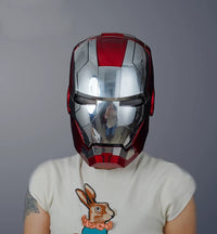 New AutoKing 1:1 Mk5 Iron Man Helmet Cosplay Voice Control Eyes with Light Model Toys for Adult Electric Wearable Christmas Gift