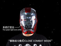 New AutoKing 1:1 Mk5 Iron Man Helmet Cosplay Voice Control Eyes with Light Model Toys for Adult Electric Wearable Christmas Gift