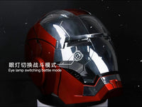 New AutoKing 1:1 Mk5 Iron Man Helmet Cosplay Voice Control Eyes with Light Model Toys for Adult Electric Wearable Christmas Gift