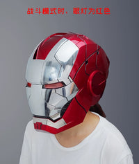 New AutoKing 1:1 Mk5 Iron Man Helmet Cosplay Voice Control Eyes with Light Model Toys for Adult Electric Wearable Christmas Gift