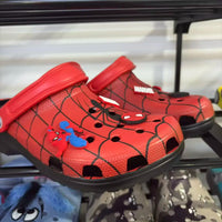 Marvel Summer New Adult Spiderman Hole Shoes Cute Breathable Indoor Outdoor Beach Cartoon Anti-Slip Sandals Slippers Gifts