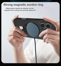 Bracket Holder Magnetic Phone Case for iPhone 16 15 14 13 12 11 Pro Max Plus 16e Matte Armor Kickstand Holder Back Cover Fundas