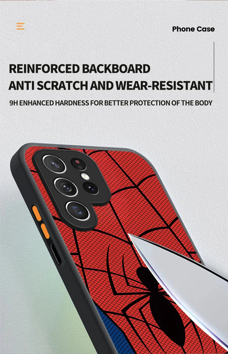 Spider Man Creative Phone Case For Samsung Galaxy S25 Ultra S24 S23 Plus S22 S21 FE A04S A56 A36 A26 A16 A06 A55 A35 A25 A15 5G