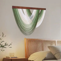 1pcs Wooden Arc-shaped Decorative Tapestries,  Home Living Room Wall Hangings, Hand-woven Decorative Tapestries