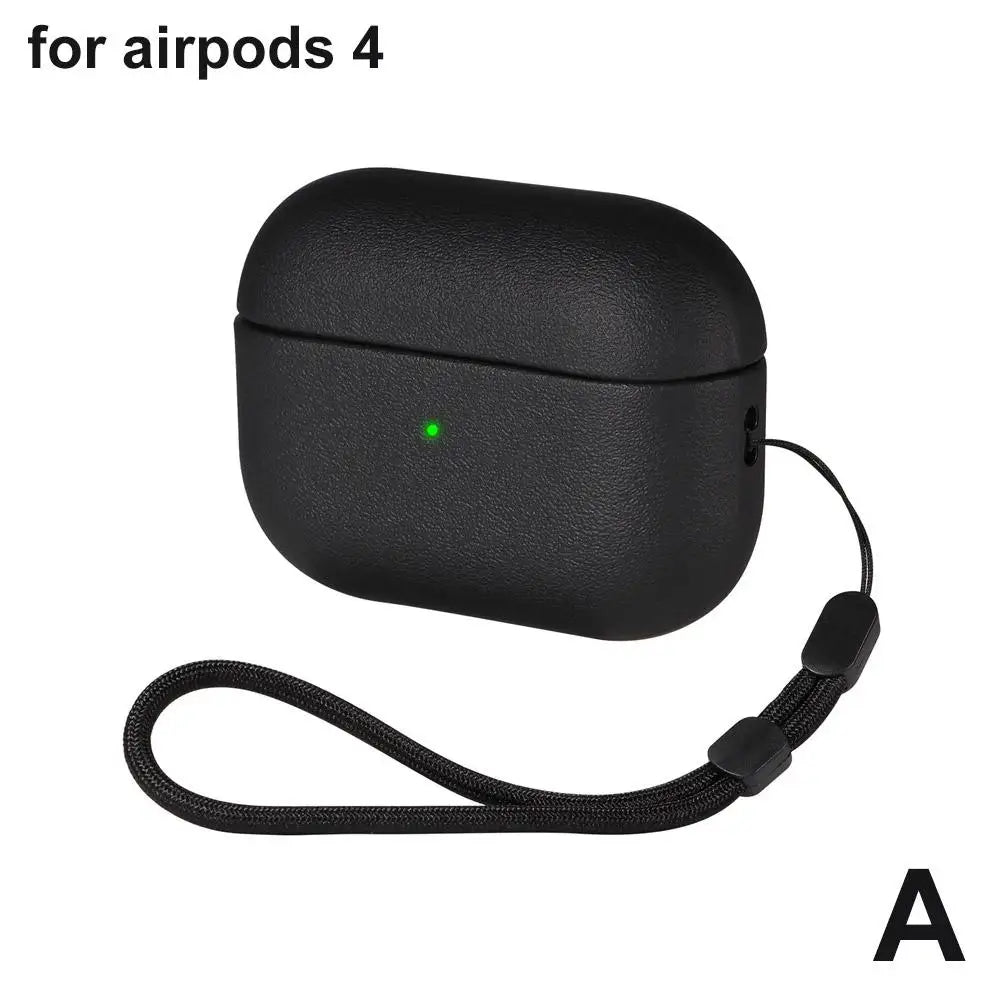 TPU Case for Airpods 4 Earbuds Case Cover with Lanyard Shell Protector For Apple Airpods 4th Generation Accessory Light Display