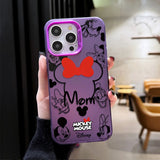 Mickey Mouse Plating Phone Case for IPhone 17 16 15 14 13 12 11 Pro Max Plus 17 Air 16E X XR XS Max Hard Shockproof Bumper Cover