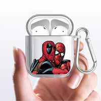 Case For Airpods 2 Pro 1 Pro3 4 3 Pro2 Clear Earphone Cases Cover Marvel Deadpool Spiderman