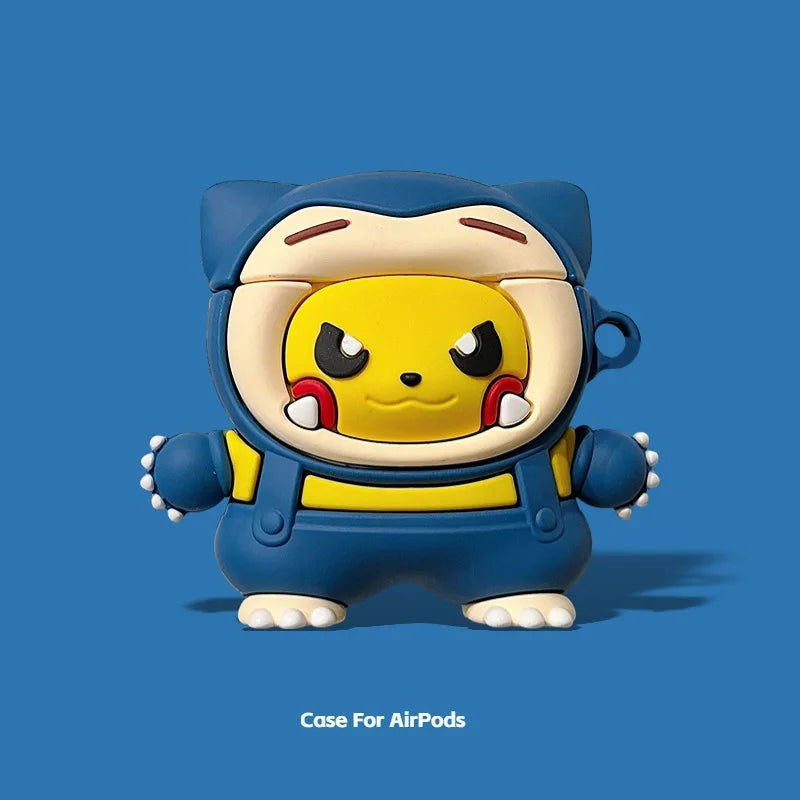 For Airpods Pro 3 Case 2025,3D Pokemon Ball Snorlax Earphone Silicone Cover For Airpods Pro 2 4 3 2 1 Case Cover Funda