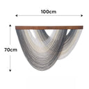 1pcs Wooden Arc-shaped Decorative Tapestries,  Home Living Room Wall Hangings, Hand-woven Decorative Tapestries