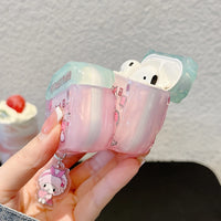 Earphone Case For Airpods 4 Pro 2 1 2 3  Cute Sanrio My Melody Piano Wireless Bluetooth Headset Protective Cover With Pendant