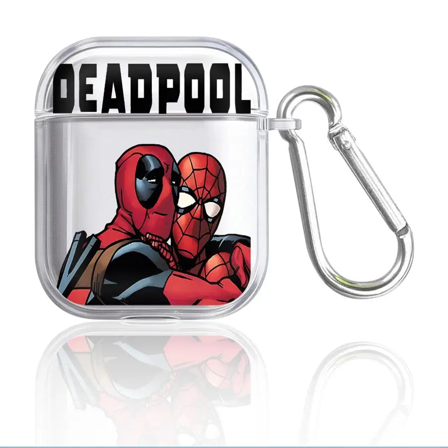 Case For Airpods 2 Pro 1 Pro3 4 3 Pro2 Clear Earphone Cases Cover Marvel Deadpool Spiderman