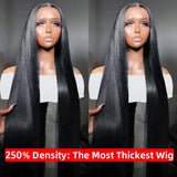 250 Density 40 42 Inch Straight Lace Front Human Hair Wigs 13x4 13x6 HD Lace Frontal Wig Remy Glueless Straight Human Hair Wigs
