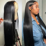 Straight Human Hair Wigs HD 13x4 13x6 Lace Frontal Wig Pre Plucked Brazilian Remy HD Lace Front Wig For Women 180 Density