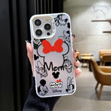Mickey Mouse Plating Phone Case for IPhone 17 16 15 14 13 12 11 Pro Max Plus 17 Air 16E X XR XS Max Hard Shockproof Bumper Cover