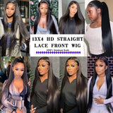 Pre-Plucked 13x4 Lace Front Wig – 100% Human Hair, Straight, 150% Density