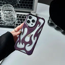 Fashion Matte 3D Hollowed Flame Phone Case For iphone 17 Air 16 Pro Max 15 Plus 14 13 12 11 Electroplated Soft Back Cover capa