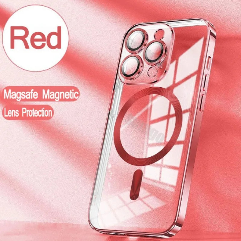 Magnetic Electroplate Bumper Cover for iPhone