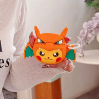 Cartoon Pikachu Cosplay Charizard Earphone Case for Airpods 4 1 2 3 Protective Shell for Airpods Pro 2 Bluetooth Headset Cover