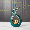 Nordic Home Decor Figurines for Interior Living Room Desk Ceramics Decoration Accessories Statue Sculpture Feng Shui Ornaments