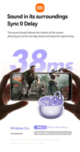 XIAOMI Mijia Wireless Earphone Open Ear M91 Ear Clip ENC Headset Bluetooth 5.4 HD Call Touch Control Headphone for Android iOS