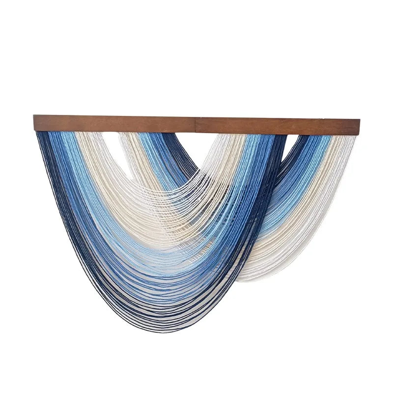 1pcs Wooden Arc-shaped Decorative Tapestries,  Home Living Room Wall Hangings, Hand-woven Decorative Tapestries