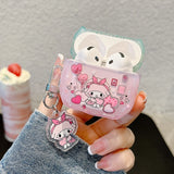 Earphone Case For Airpods 4 Pro 2 1 2 3  Cute Sanrio My Melody Piano Wireless Bluetooth Headset Protective Cover With Pendant
