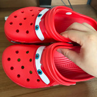 New Disney McQueen Pix Cartoon Solid Color Waterproof Anti Slip Hole Outdoor Sandals Casual Sandals Adult Anime Accessories