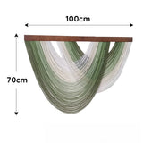 1pcs Wooden Arc-shaped Decorative Tapestries,  Home Living Room Wall Hangings, Hand-woven Decorative Tapestries