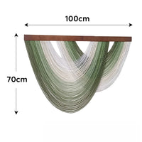 1pcs Wooden Arc-shaped Decorative Tapestries,  Home Living Room Wall Hangings, Hand-woven Decorative Tapestries