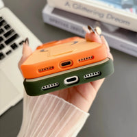 Skin-Feel Magnetic Phone Case for Apple IPhone 17 16 15 14 13 Pro Max with Kickstand Wireless Charging Protective Cover