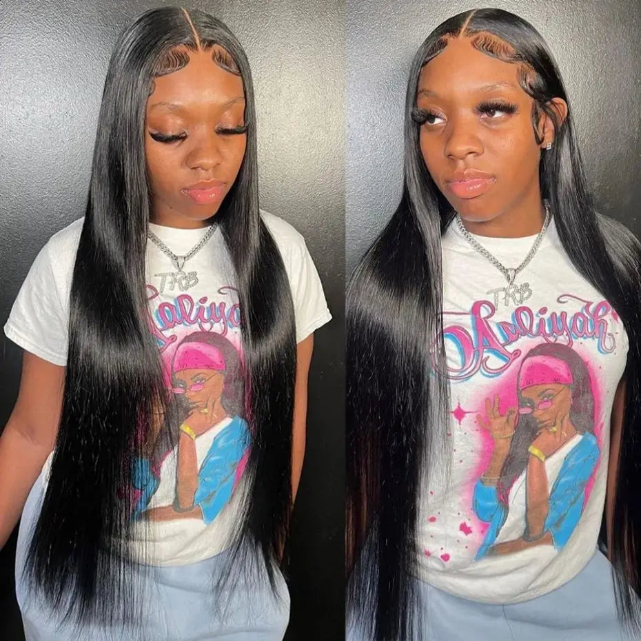 Straight Human Hair Wigs HD 13x4 13x6 Lace Frontal Wig Pre Plucked Brazilian Remy HD Lace Front Wig For Women 180 Density