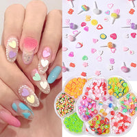 Mixed 3D Fruit Polymer Clay Nail Art Slices