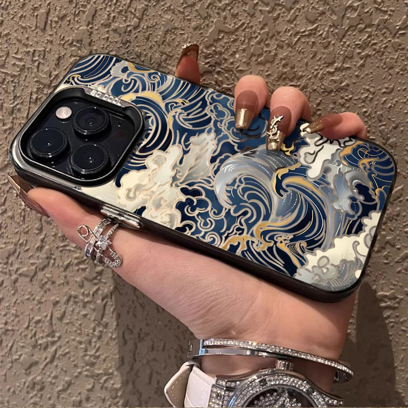 Ukiyo-e Ocean Waves Creative Case for IPhone 17 16 15 14 13 12 11 Pro Max Plus 17 Air 16E X XR XS Max Shockproof Bumper Cover