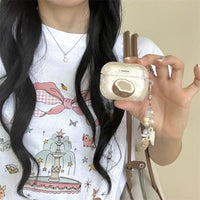 Summer Beach Crystal Coconut Fruit Pattern Airpods Protective Soft Shell Case Suitable For 4/3/2 Gen Pro2 Bluetooth Headphones