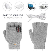 USB Rechargeable Electric Heated Gloves with Adjustable Temperature