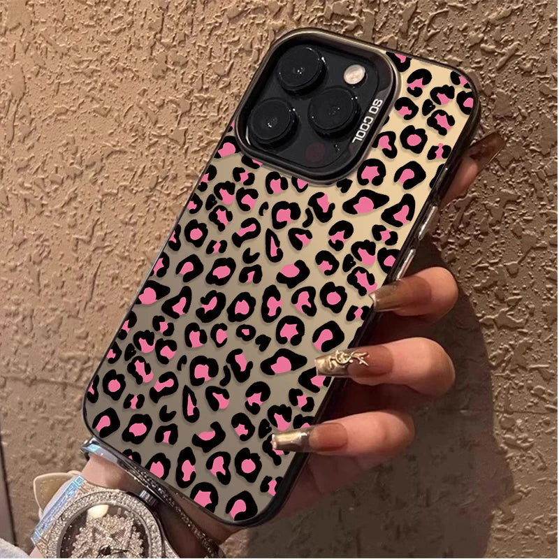 Fashion Aesthetic Leopard Print Phone Case for IPhone 17 16 15 14 13 12 11 Pro Max Plus 17 Air 16E X XR XS Max Shockproof Cover