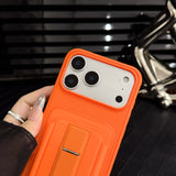 Luxury YC1 Credit Card Slots with Rotating Holder Phone Case for iPhone 17 Air 16 15 14 Plus 13 Pro Max Shockproof Bumper Cover