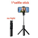 FANGTUOSI Selfie Stick Tripod Extendable Wireless Bluetooth Remote Portable Smartphone Tripod Stand Mount For iOS Android Phone
