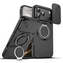 Rotating Flip Full Lens Protection Magnetic Stand Phone Case For iPhone 17 Pro Max 17Pro Air Dual Layer Protection Armor Cover