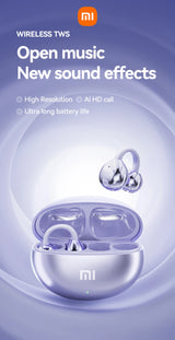 XIAOMI Mijia Wireless Earphone Open Ear M91 Ear Clip ENC Headset Bluetooth 5.4 HD Call Touch Control Headphone for Android iOS