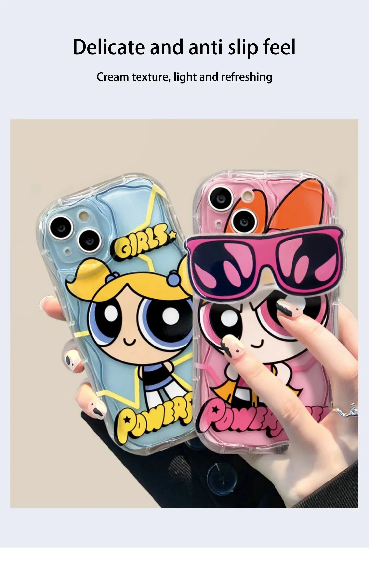 The Powerpuff Girls Glasses Stand Case for iPhone