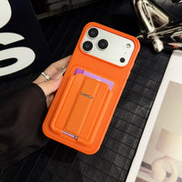 Luxury YC1 Credit Card Slots with Rotating Holder Phone Case for iPhone 17 Air 16 15 14 Plus 13 Pro Max Shockproof Bumper Cover