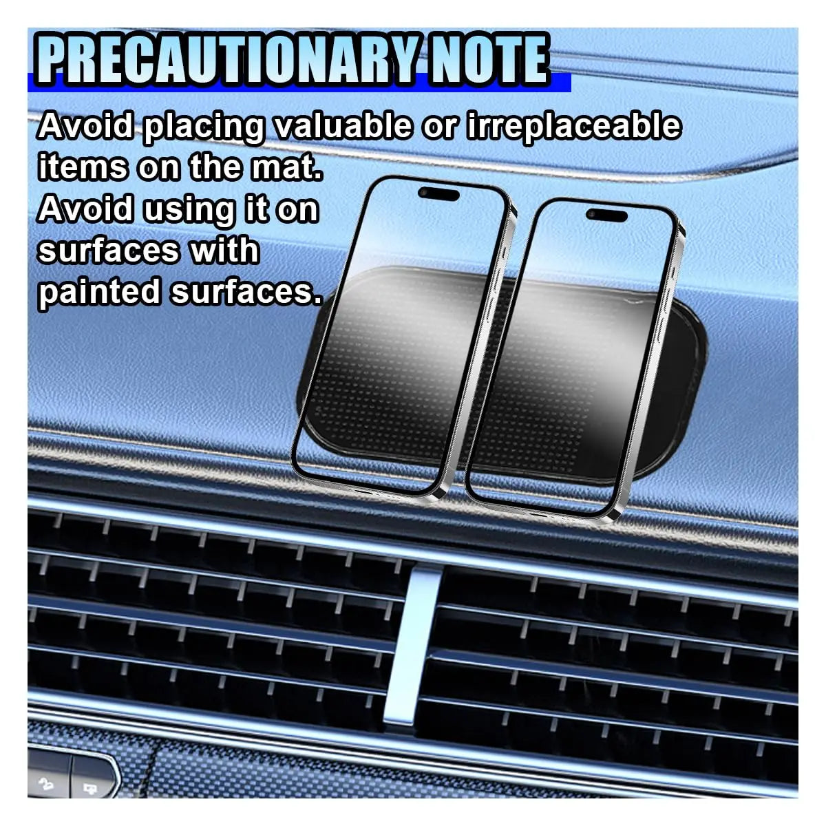 3PCS Car Dashboard Non-Slip Mats, Removable Sticky Silicone Gel Pad, Multi-Functional Auto Magic Gel Holder Stick to Cell Phone