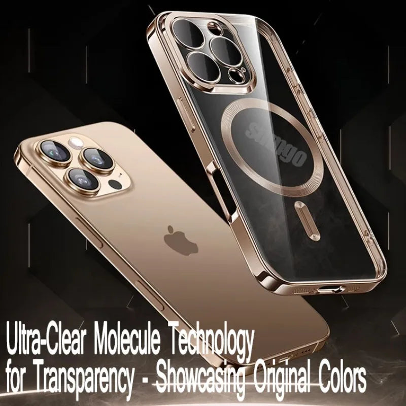 Magnetic Electroplate Bumper Cover for iPhone